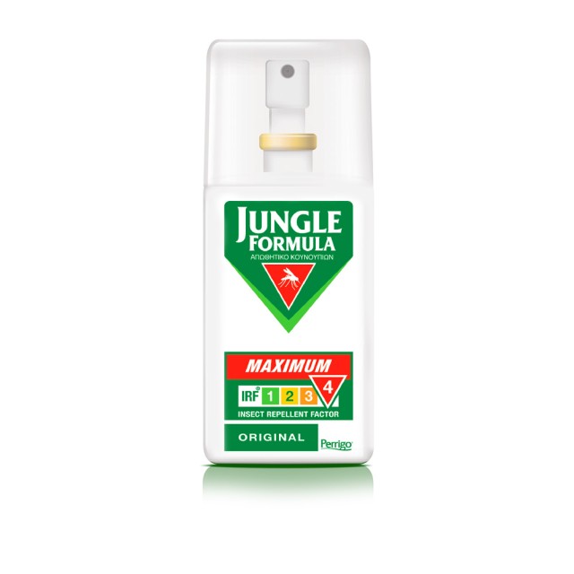 OMEGA PHARMA Jungle Formula Maximum Original Spray με IRF4, Εντομοαπωθητικό Σπρέι με Μέγιστη Προστασία για Ενήλικες, 75ml
