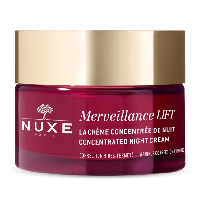 NUXE Merveillance LIFT Concentrated Firming Face & Neck Night Cream, Συμπυκνωμένη Κρέμα Νύχτας Προσώπου, Λαιμού & Ντεκολτέ 50ml