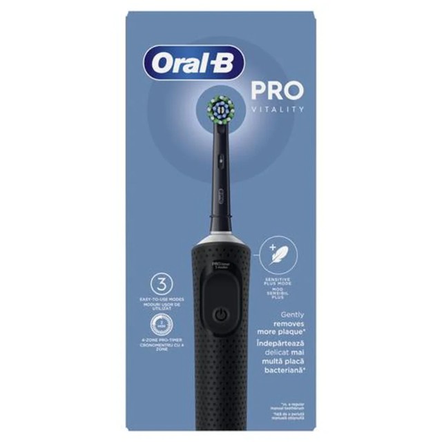 Oral-B Vitality Pro Ηλεκτρική Οδοντόβουρτσα Μαύρη 1τμχ