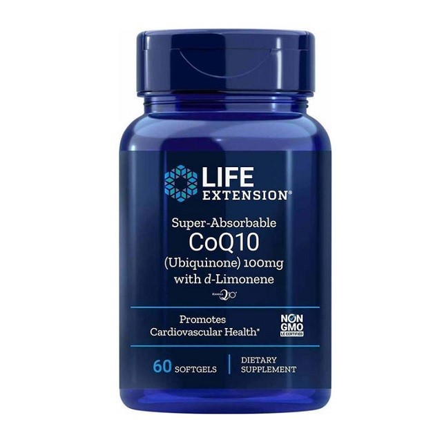 Life Extension Super-Absorbale CoQ10 D-Limonene 100mg Συμπλήρωμα Διατροφής Με Συνένζυμο CoQ10, 60 Κάψουλες