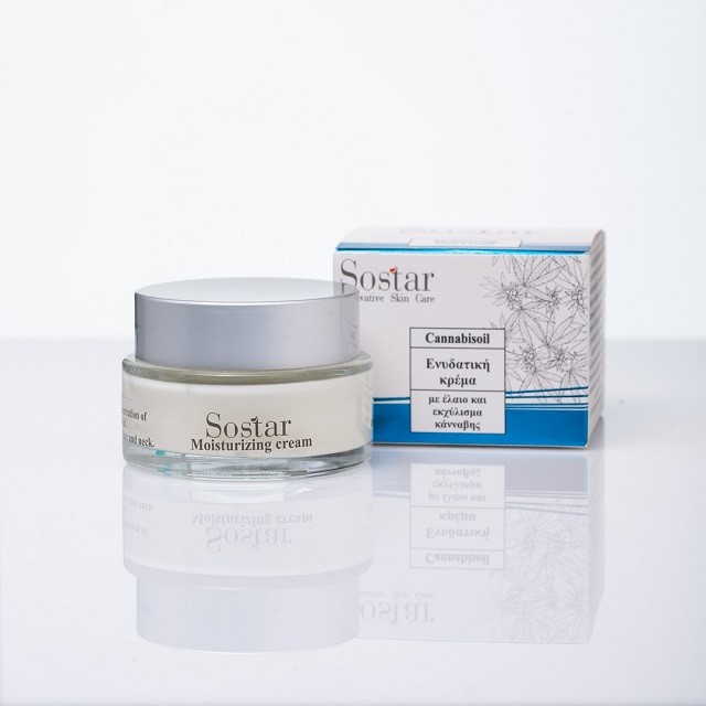 Sostar Cannabisoil Moisturizing Cream Ενυδατική Κρέμα Προσώπου Με Έλαιο & Εκχύλισμα Κάνναβης, 50ml