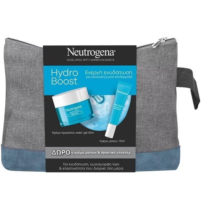 Neutrogena Promo Hydro Boost Για Κανονική/Μικτή Επιδερμίδα Με Water Gel Ενυδατική Κρέμα Προσώπου, 50ml & Δώρο Κρέμα Ματιών, 15ml, & Nεσεσέρ