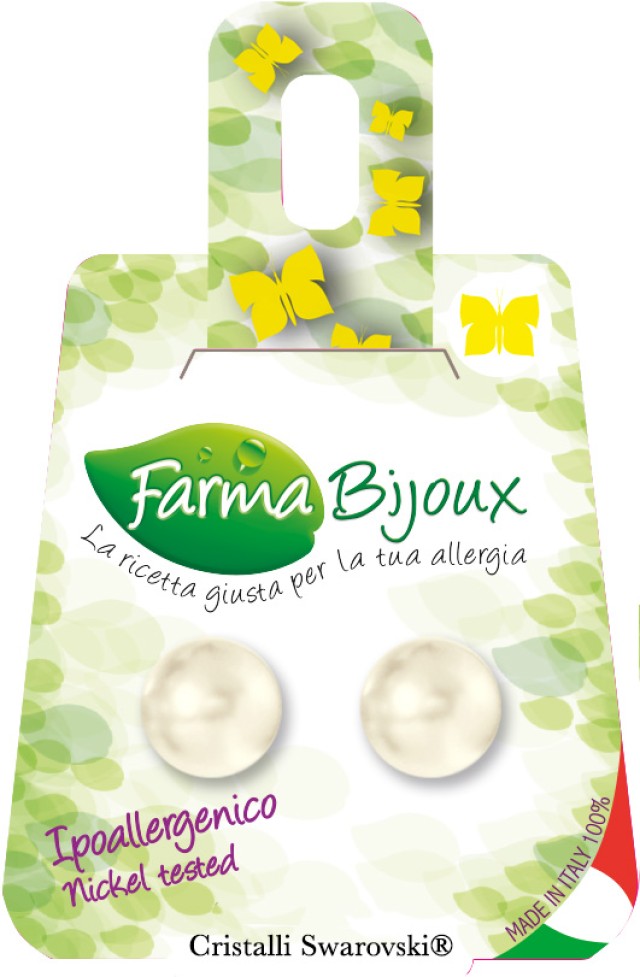 FARMA BIJOUX Σκουλαρίκια Υποαλλεργικά Μαργαριτάρι 4mm, 1 Ζευγάρι