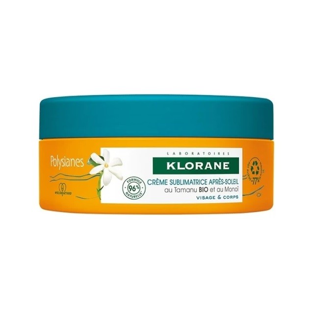 Klorane Polysianes Tamanu Βio & Monoi Cream After Sun Κρέμα Ενυδάτωσης Για Μετά Τον Ήλιο, 200ml