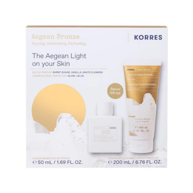 Korres Πακέτο Aegean Bronze Luminous Body Perfecter 200ml & Eau De Parfum 50ml