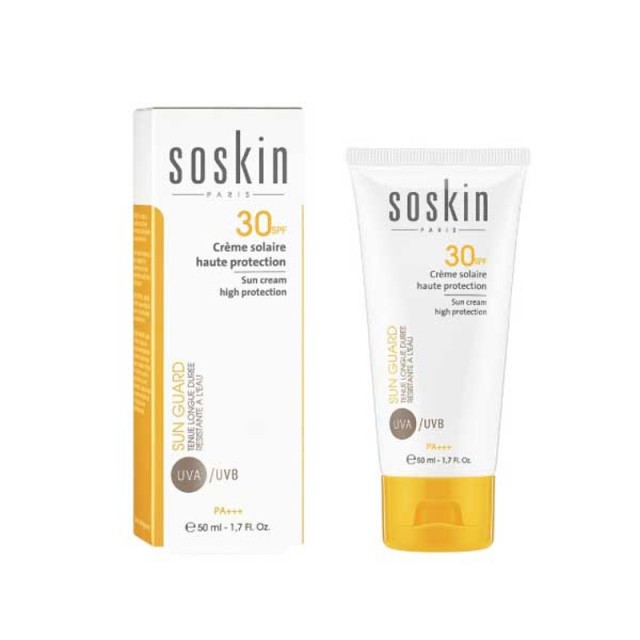 SOSKIN Sun Cream High Protection Αντηλιακή Κρέμα Προσώπου Spf30 50ml