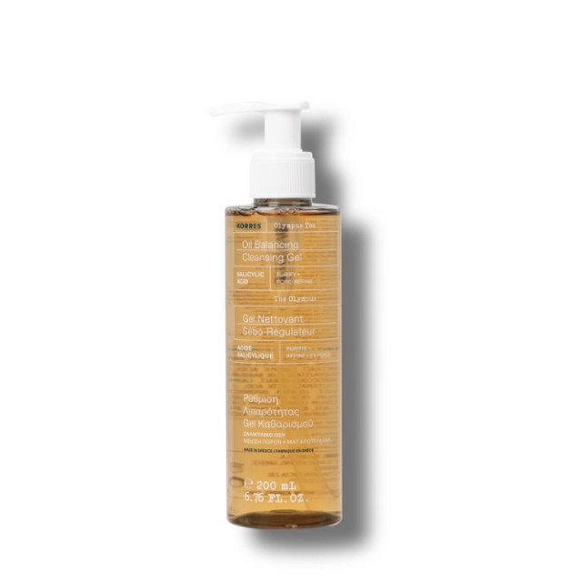Korres Olympus Tea Cleansing Gel για Ρύθμιση Λιπαρότητας 200ml