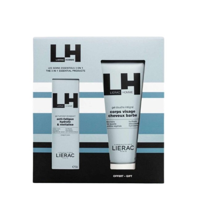 Lierac Homme Πακέτο Anti-Fatigue Hydrate & Revitalize Gel 50ml & Shower Gel 200ml