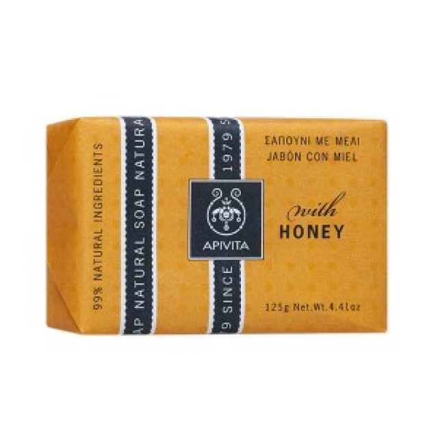 APIVITA Natural Soap with Honey Σαπούνι με Μέλι για Πρόσωπο & Σώμα125gr