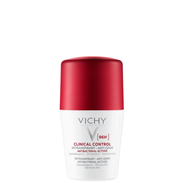 VICHY Roll-on Clinical Control 96h Detranspirant Anti-Odor Deodorant, Αποσμητικό για Ευαίσθητες Επιδερμίδες, 50ml