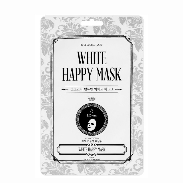 Kocostar Happy Mask White Μάσκα Προσώπου με Νιασιναμίδη για Λάμψη 1τμχ