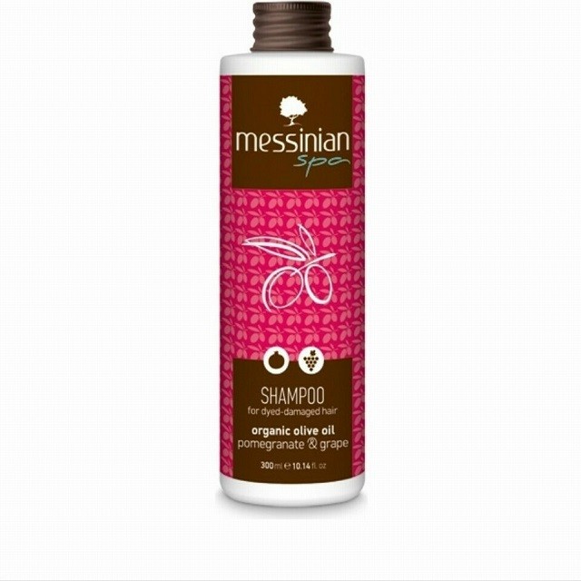 Messinian Spa Shampoo Pomegranate & Grape Σαμπουάν Καθημερινής Χρήσης Για Βαμμένα & Ταλαιπωρημένα Μαλλιά 300ml