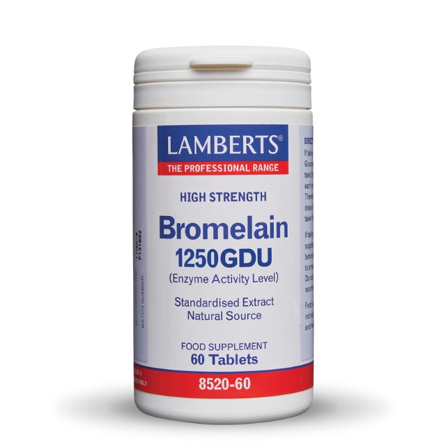 Lamberts Bromelain 1250GDU 500mg Μπρομελαΐνη Για Την Υγεία Των Αρθρώσεων & Την Πέψη 60 Ταμπλέτες 8520-60