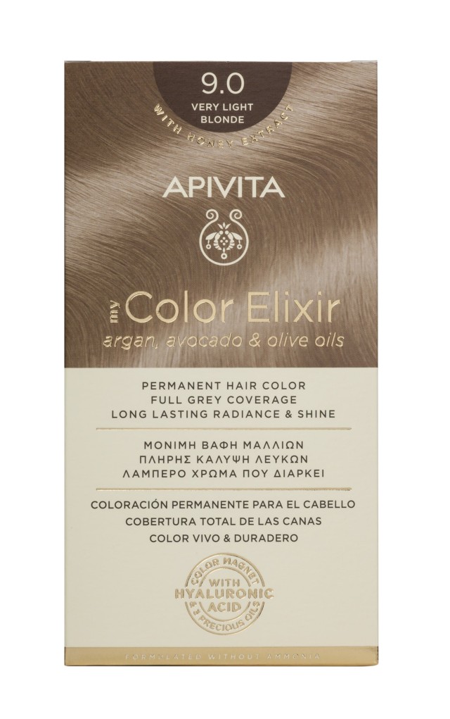 Apivita My Color Elixir No 9.0 Βαφή Μαλλιών Μόνιμη Ξανθό Πολύ Ανοιχτό