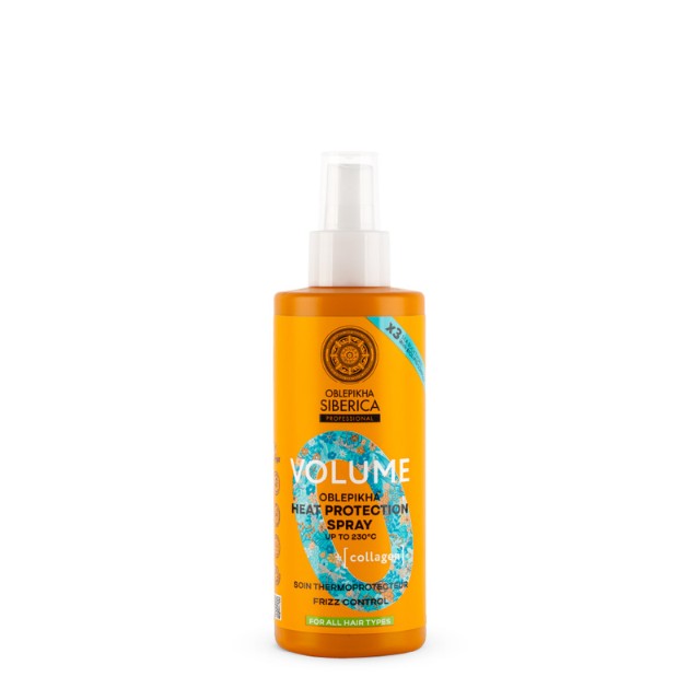Natura Siberica Oblepikha Volume Heat Protective Spray Θερμοπροστατευτικό Σπρέι 200ml