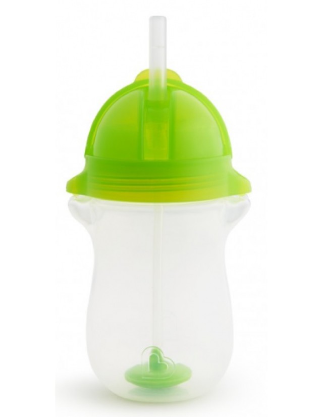 Munchkin Ποτήρι Πλαστκό 12m+ Με Καλαμάκι Tip & Sip Cup Πράσινο (011142), 296ml