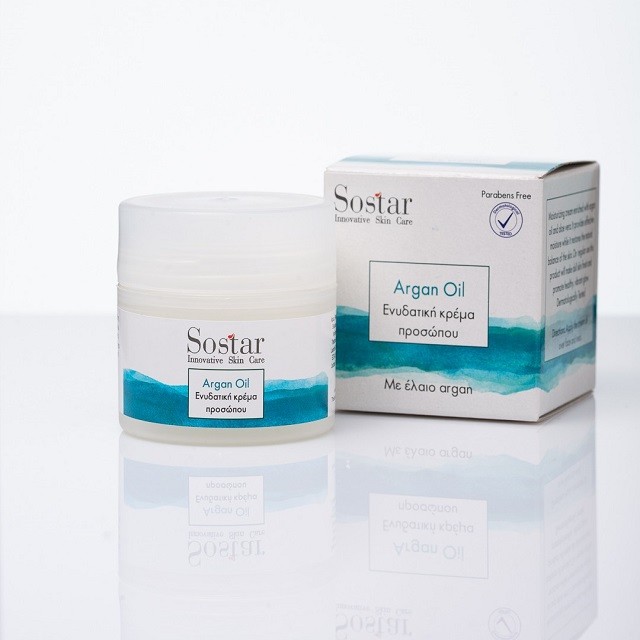 Sostar Focus Moisturizing Face Cream Argan Oil Ενυδατική Κρέμα Προσώπου Με Έλαιο Argan, 50ml