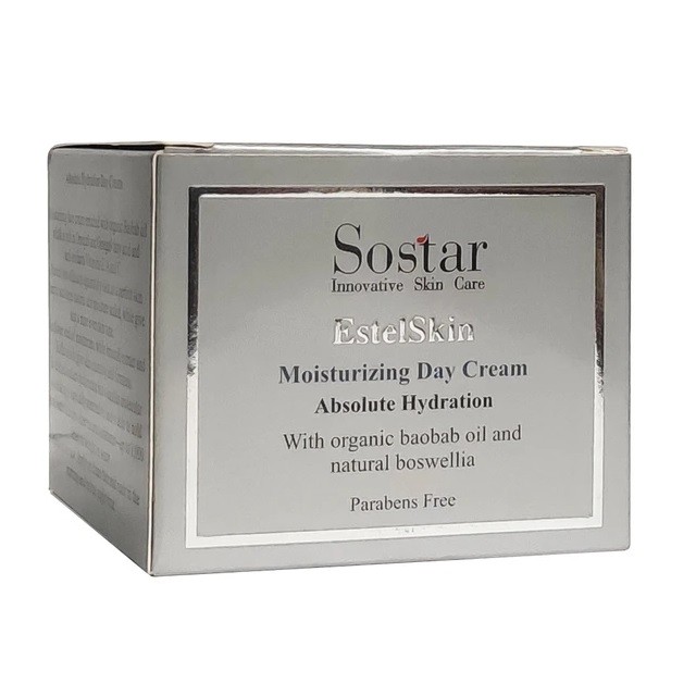 Sostar EstelSkin Moisturizing Day Cream Ενυδατική Κρέμα Ημέρας Με Φυσικό Λιβάνι & Έλαιο Baobab, 50ml