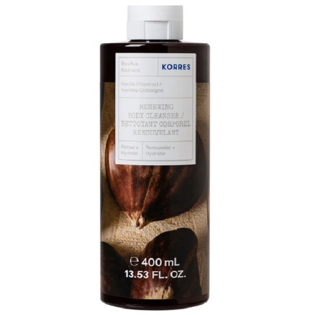 Korres Renewing Body Cleanser Vanilla Chestnut Αφρόλουτρο Με Άρωμα Βανίλιας & Κάστανο, 400ml