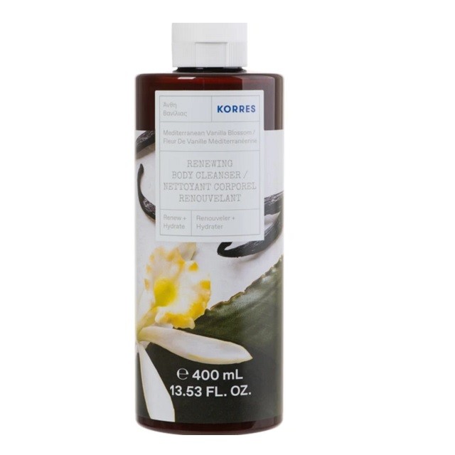 Korres Renewing Body Cleanser Mediterranean Vanilla Blossom Αφρόλουτρο Με Άρωμα Άνθη Βανίλιας, 400ml