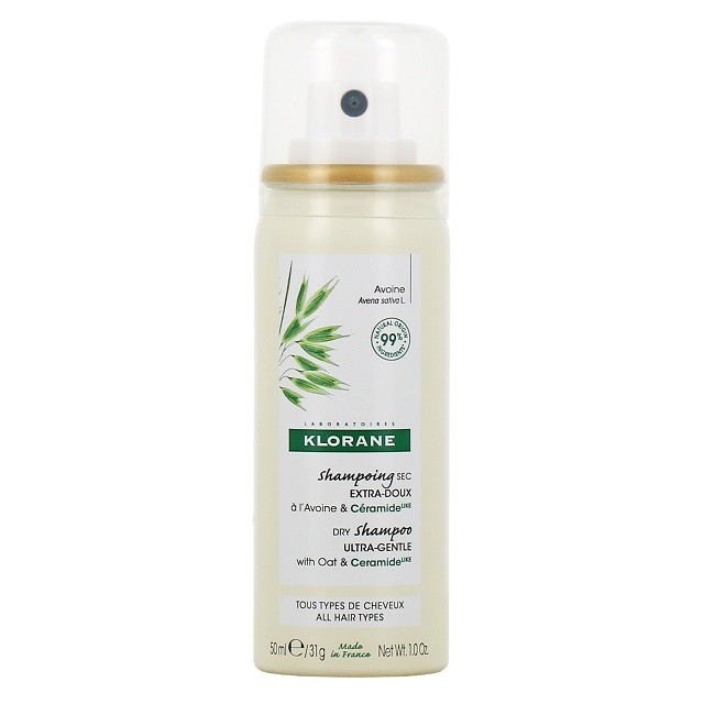 Klorane Dry Shampoo Ultra Gentle with Oat & Ceramide Ξηρό Σαμπουάν Με Βρώμη Για Όλους Τους Τύπους Μαλλιών, 50ml