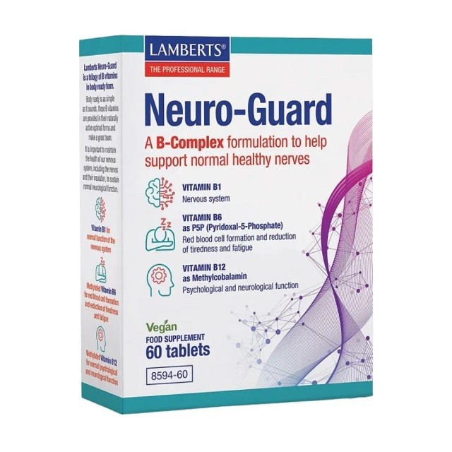 Lamberts Neuro-Guard Συμπλήρωμα Διατροφής Για Την Υποστήριξη Του Νευρικού Συστήματος, 60 Ταμπλέτες (8594-60)