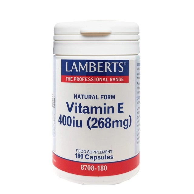 Lamberts Vitamin E 400iu Natural Form 180 κάψουλες 8708-180