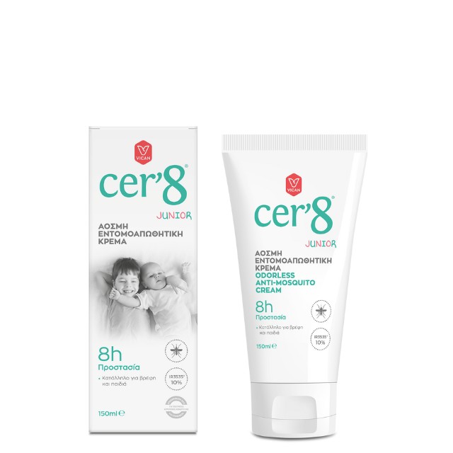 Vican Cer8 Junior Άοσμη Εντομοαπωθητική Κρέμα 150ml