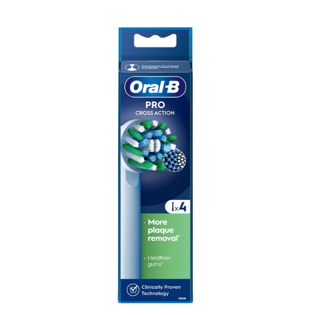 Oral-B Ανταλλακτικές Κεφαλές Cross Action CleanMaximiser Improved Value Pack για Ηλεκτρική Οδοντόβουρτσα 4τμχ