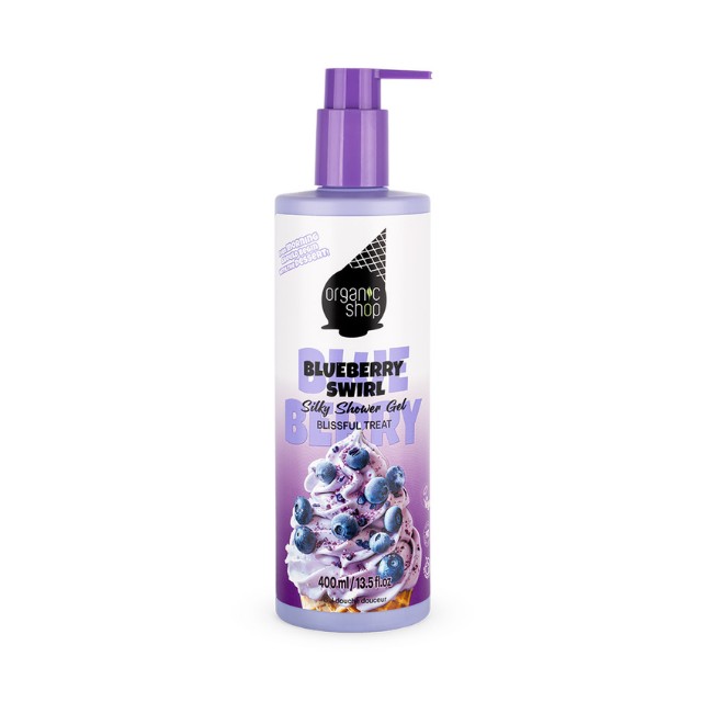 Natura Siberica Organic Shop Ice Cream Silky Shower Gel Blueberry Swirl Αφρόλουτρο 400ml