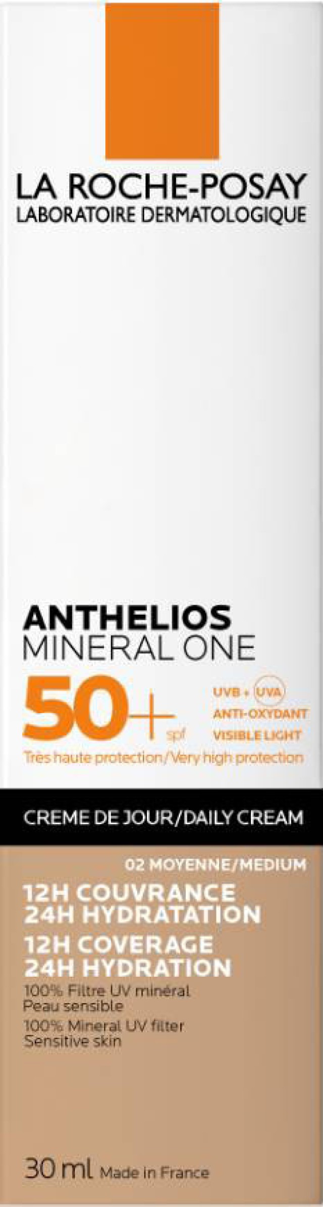 LA ROCHE POSAY Anthelios Mineral One Daily Cream SPF50+, Αντηλιακή Ενυδατική Κρέμα Προσώπου Με Χρώμα Brown 02, 30ml