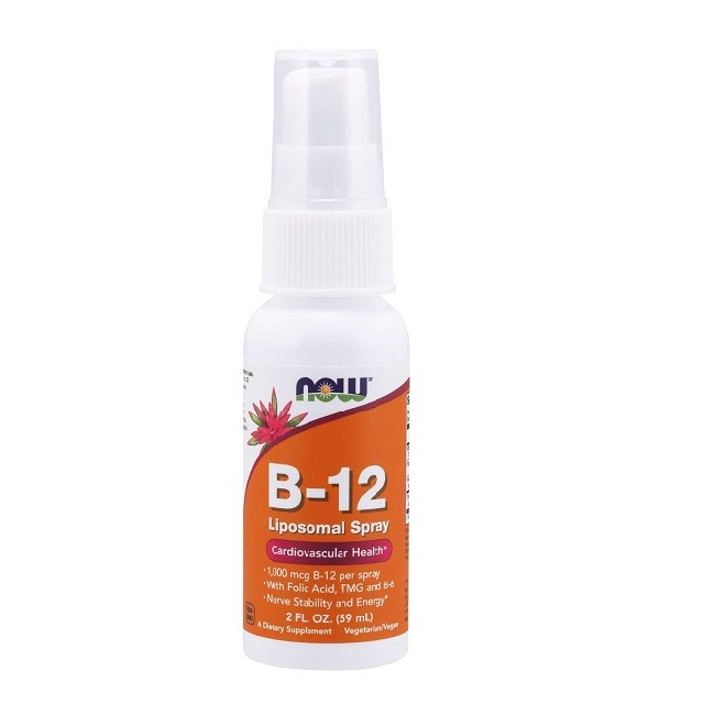 Now Foods Liquid B12 Liposomal Spray Συμπλήρωμα Διατροφής, Βιταμίνη Β-12 Λιποσωμιακής Μορφής Για Μεγαλύτερη Απορρόφηση, 59ml