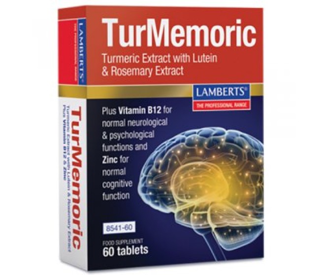 LAMBERTS TurMemoric, Συμπλήρωμα με Εκχύλισμα Ρίζας Κουρκουμά για την Καλή Λειτουργία Εγκεφάλου, 60 ταμπλέτες (8541-60)