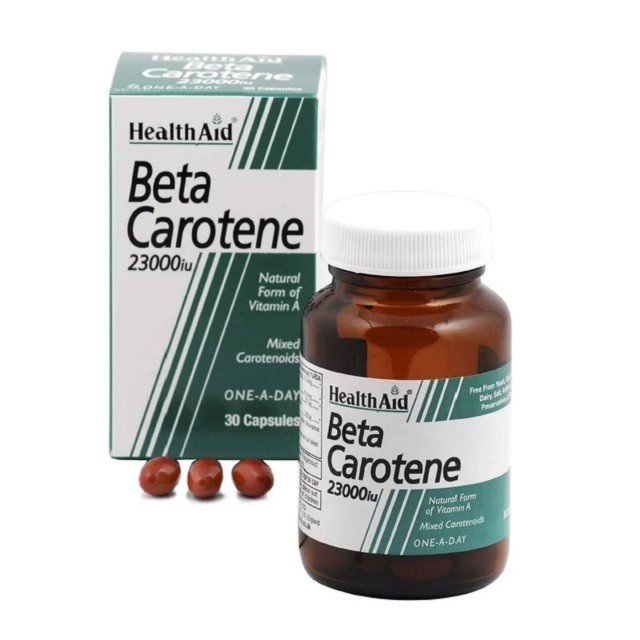 Health Aid Beta Carotene 23000iu Συμπλήρωμα Διατροφής Με Προβιταμίνη Α, 30 Κάψουλες