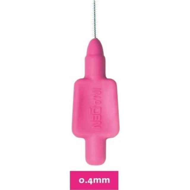 Inaden Interdental Brush 0.4mm Ροζ Μεσοδόντια Βουρτσάκια 8τμχ