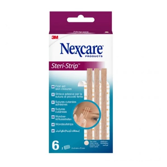 3M Nexcare Ster-Strip Αυτοκόλλητες Ταινίες για Συρραφή Μικρών Τραυμάτων 6mmx75mm