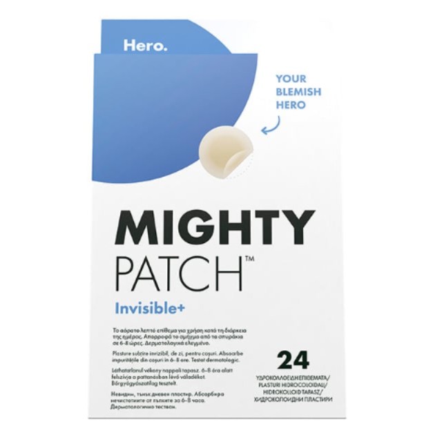 Hero. Invisible+ Mighty Patch Επιθέματα για Σπυράκια 24τμχ