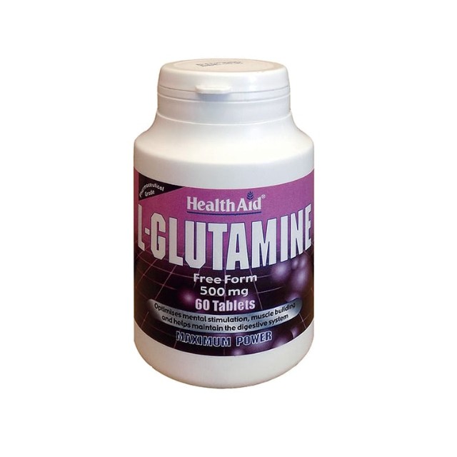 Health Aid L-Glutamine 500 mg 60 ταμπλέτες