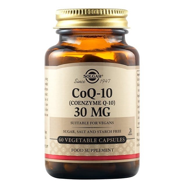 Solgar Coenzyme CoQ-10 30mg Συμπλήρωμα Διατροφής Για Ενίσχυση Ενέργειας, 60 Κάψουλες