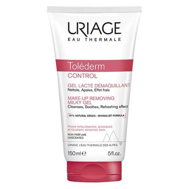 URIAGE Tolederm Control Make Up Removing Milky Gel Γαλάκτωμα Ντεμακιγιάζ, 150ml