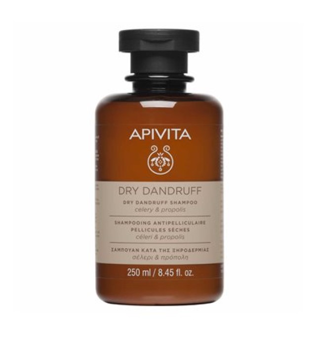 APIVITA Dry Dandruff Shampoo Celery & Propolis, Σαμπουάν Κατά της Ξηροδερμίας Σέλερι & Πρόπολη, 250ml