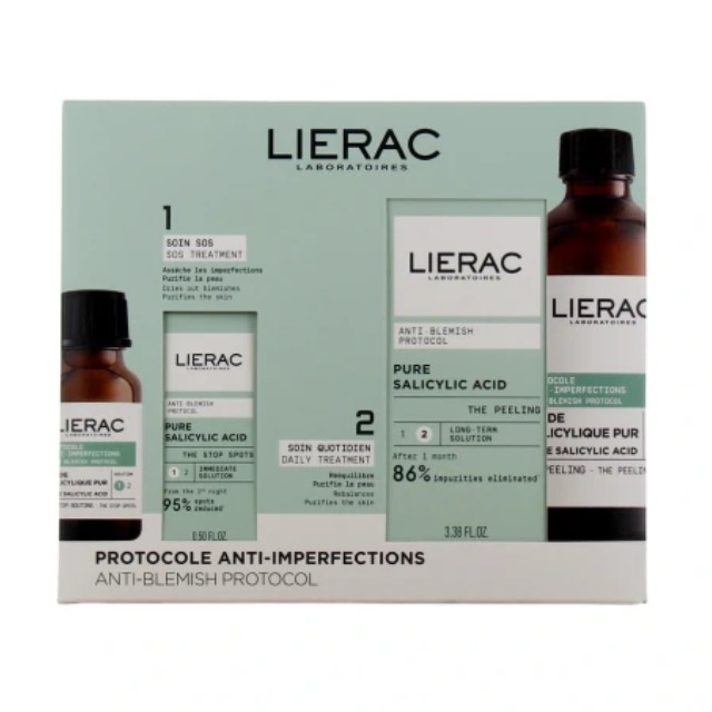 Lierac Protocole Πακέτο  Anti-Imperfection & Anti-Blemish Le Stop Boutons 15ml + The Peeling 100ml
