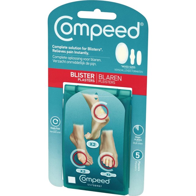 COMPEED Blisters Mixpack με Gel Επιθέματα για Φουσκάλες 3 Διαφορετικά Μεγέθη 5τμχ
