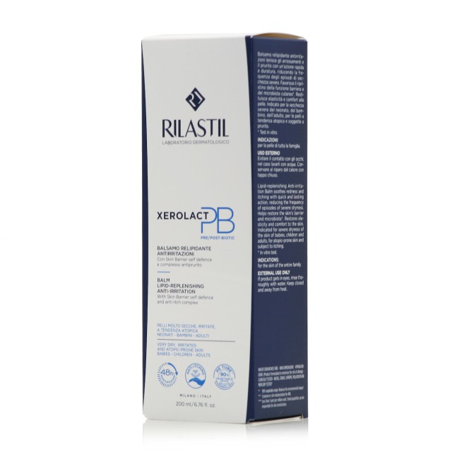 RILASTIL Xerolact PB Balm Lipid Replenishing Anti-Irritation Βάλσαμο Προσώπου & Σώματος Αναπλήρωσης Λιπιδίων, 200ml