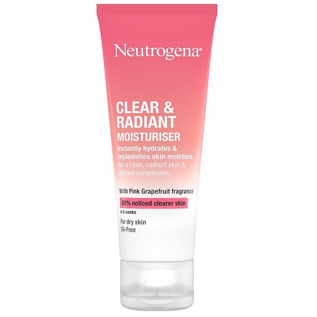 Neutrogena Clear & Radiant Moisturiser Ενυδατική Κρέμα Προσώπου Με Pink Grapefruit, 50ml