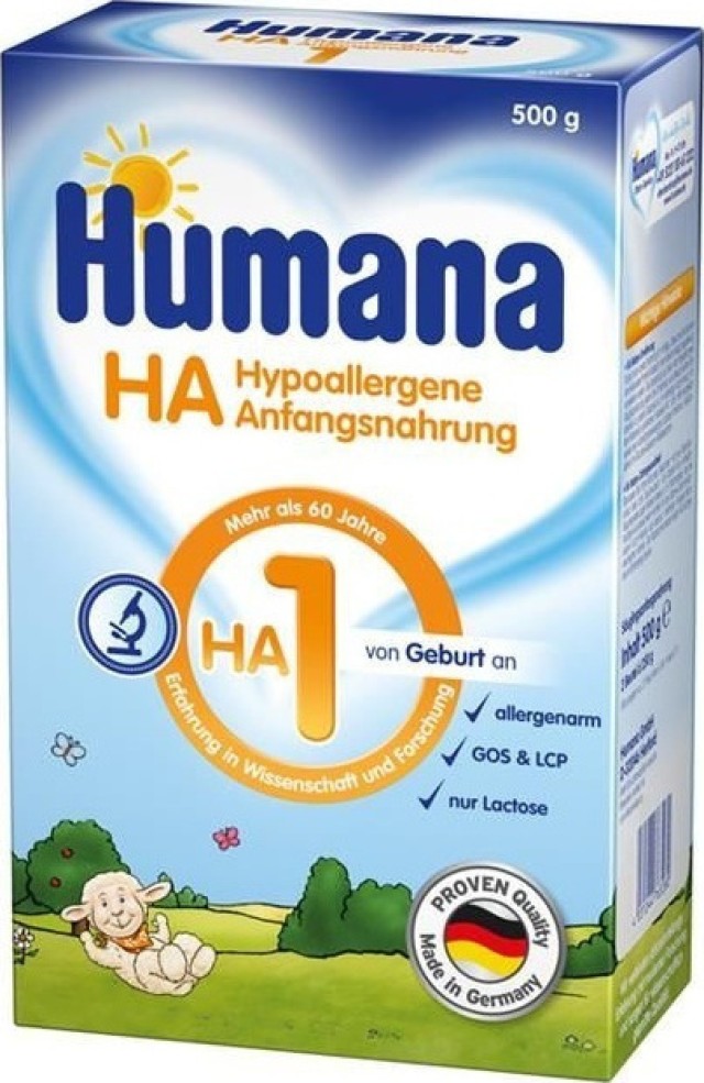 Humana Υποαλλεργικό Γάλα για Βρέφη Ha 1 500gr