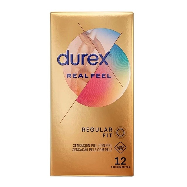 Durex Real Feel Προφυλακτικά από Προηγμένο Υλικό Χωρίς Λάτεξ για πιo Φυσική Αίσθηση, 12τμχ