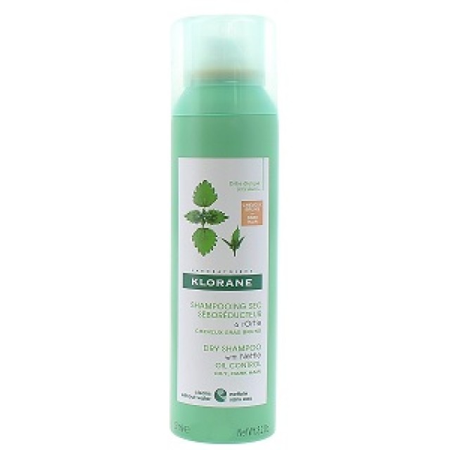 KLORANE Ortie Dry Shampoo for Dark Hair, Ξηρό Σαμπουάν με Τσουκνίδα για Καστανά-Σκούρα Λιπαρά Μαλλιά, 50ml