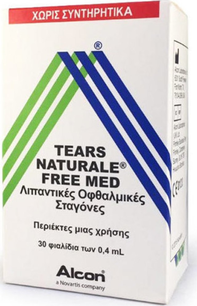 ALCON Tears Naturale Free Med, Οφθαλμικές Σταγόνες σε περιέκτες μιας Χρήσης, 30 x 0.4 ml