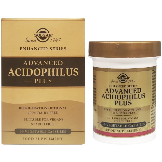 Solgar Advanced Acidophilus Plus, Προβιοτική Φόρμουλα, 60 φυτικές κάψουλες